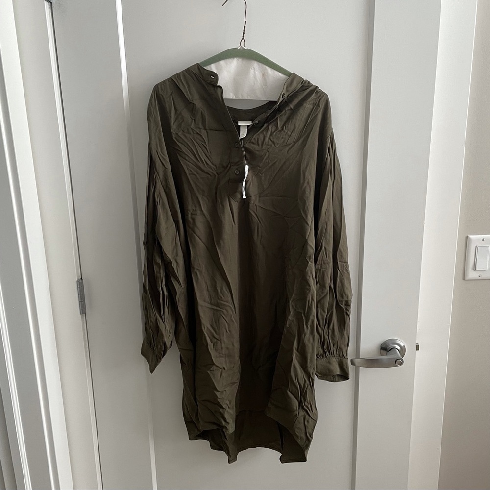 olive green long sleeve dress